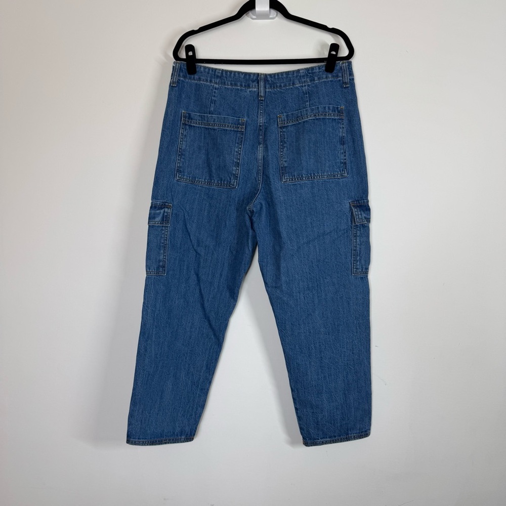 Universal Thread Jeans Boyfriend Cargo High Rise Tapered Straight Leg - Picture 8 of 13